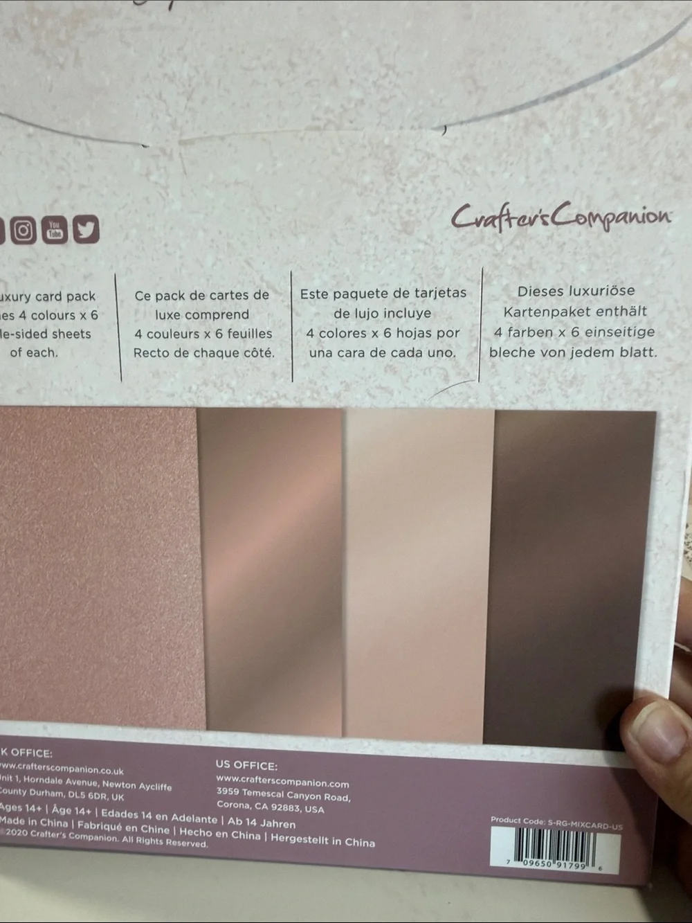 Crafters Companion Rose Gold Paper Pad and Luxury Mixed Cardstock